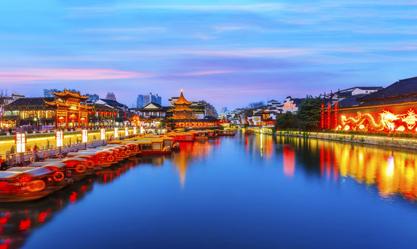 南京秦淮河夜景
