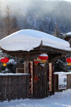 雪鄉(xiāng) 雙峰林場 春節(jié) 紅燈 燈