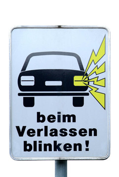 交通標(biāo)志beim Verlassen blinken