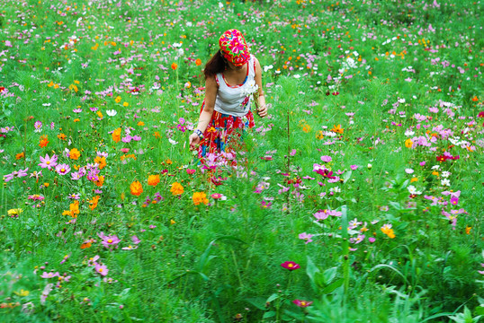 花與女人