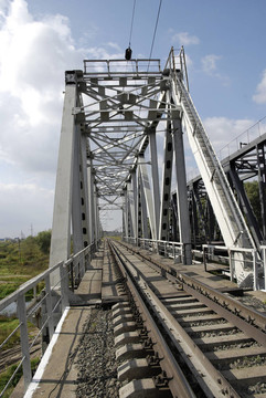 小河上的鐵路橋