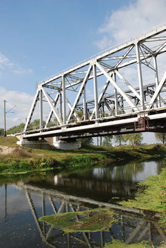 小河上的鐵路橋
