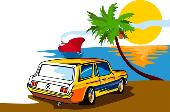 海灘旅行車