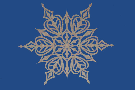 藍(lán)色背景上的雪花