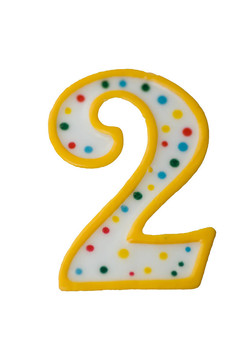 2號兩個生日蠟燭