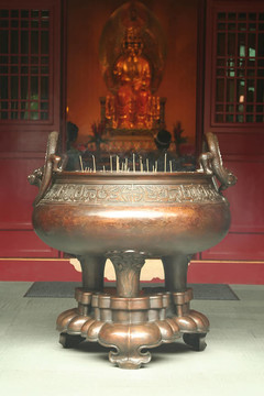 中華寺的香燃燒器