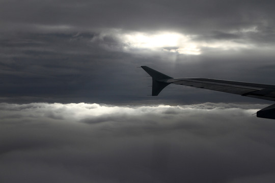 高空云層之間