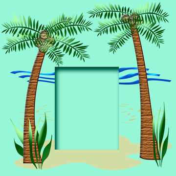海灘上的剪貼簿頁面