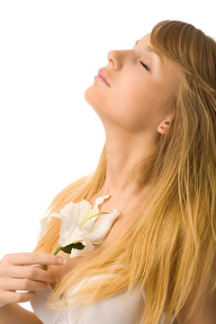 女人與madonna lily