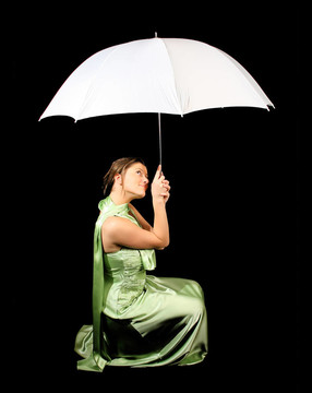 打著雨傘的女人