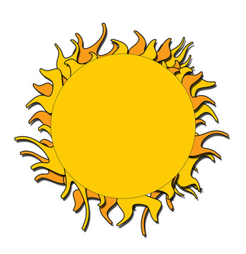 黃色和Orange Sun