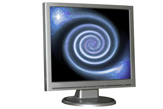 孤立的液晶顯示器