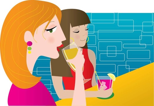 女性飲用