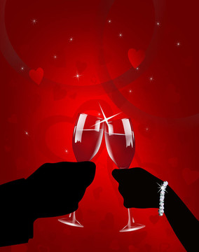 浪漫的Valentine Toast