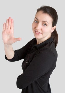商務(wù)女士的問候