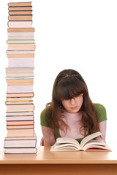 女孩和書