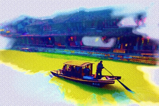 江南水鄉(xiāng)油畫