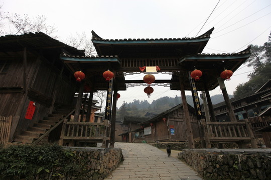 地筍苗寨 湘西 少數(shù)名族 山寨