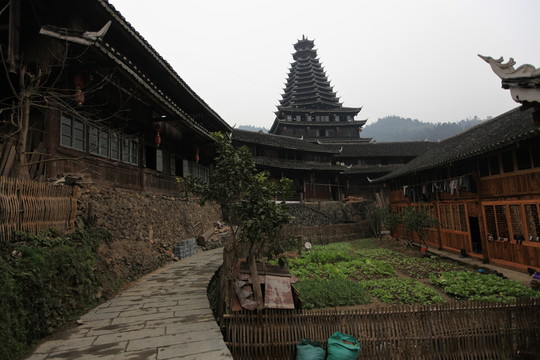 地筍苗寨 湘西 少數(shù)名族 山寨
