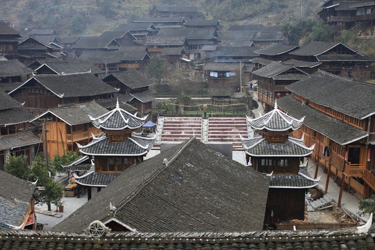 地筍苗寨 湘西 少數(shù)名族 山寨