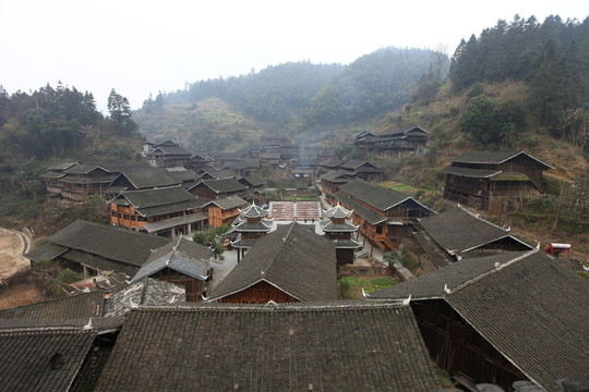 地筍苗寨 湘西 少數(shù)名族 山寨