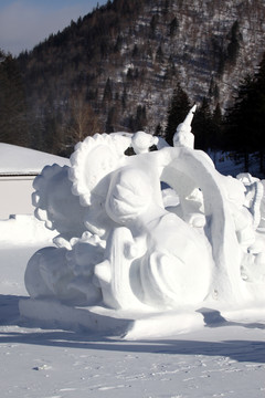 雪雕 雕塑 雪鄉(xiāng)