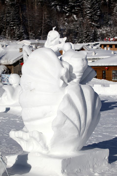 雪雕 雕塑 雪鄉(xiāng)