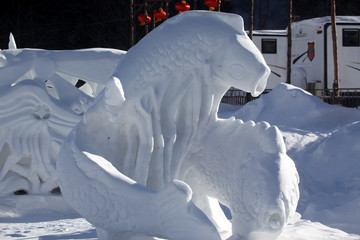 雪雕 雕塑 雪鄉(xiāng) 冰雪