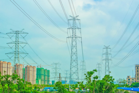 高壓輸電塔 電網(wǎng) 電力鐵塔