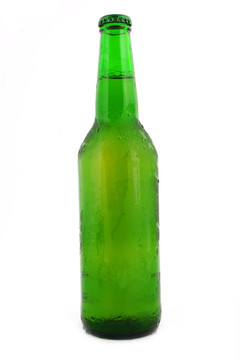 帶液體的綠色瓶