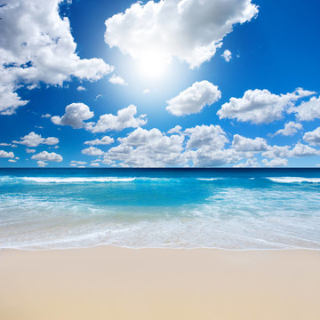 美麗的海灘景觀