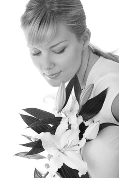 女人與madonna lily