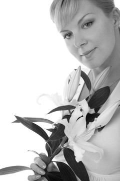 女人與madonna lily