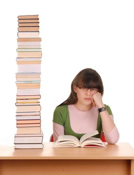 女孩和書