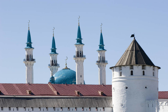 qolsharif清真寺尖塔/ Kremlin /喀山