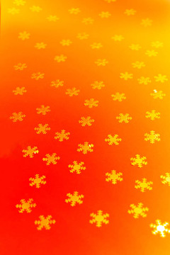 橙色的雪花
