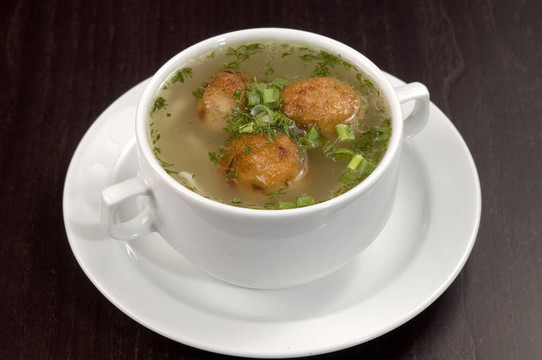 素菜湯。