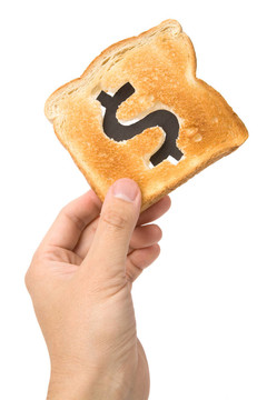 帶元符號的面包片