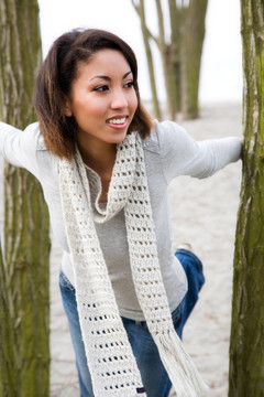 美麗的非洲裔美國婦女