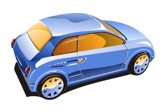 藍(lán)色的車