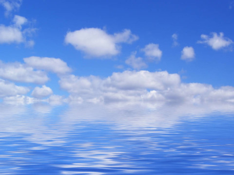 天空和水