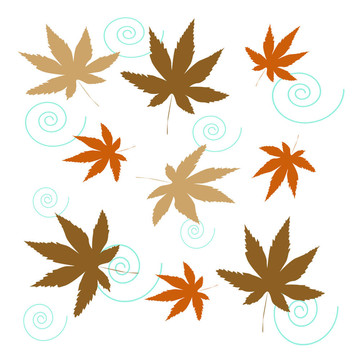 秋天的落葉了