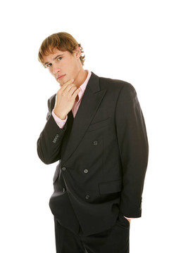 年輕的商人-思考