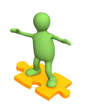 3D人物木偶滑片拼圖