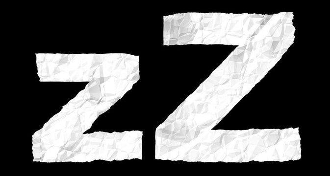 揉紙字母Z