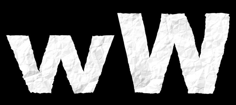 揉紙字母W