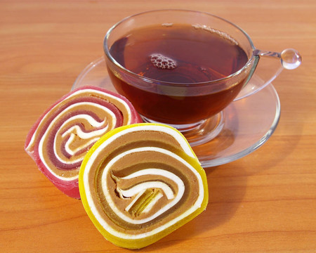 水果糖果和紅茶
