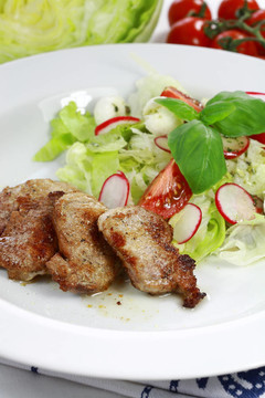 蔬菜豬肉牛排