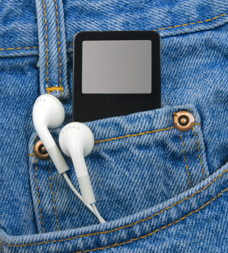 MP3播放器在口袋里