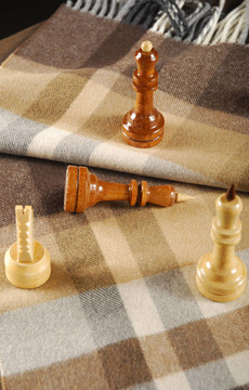 國際象棋和羊毛圍巾